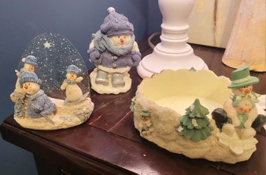 3 pieces winter decoration set
