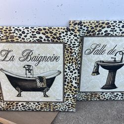 Cheetah print Restroom decor