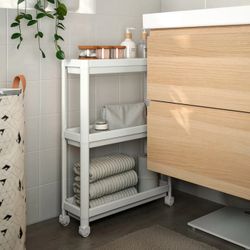 IKEA White Vesken Trolley