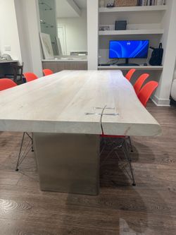 CB2 Solid Wood Dining Table – $850