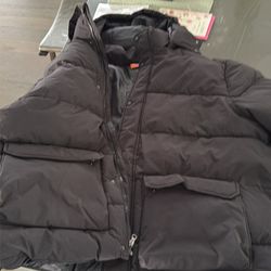 3XL New black winter coat