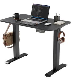 New -Electric Small Standing Desk, 32x20 Inch, Black Adjustable height for sit-stand, 156lbs capacity