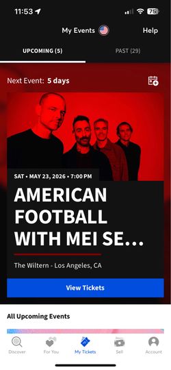 American Football GA ticket
