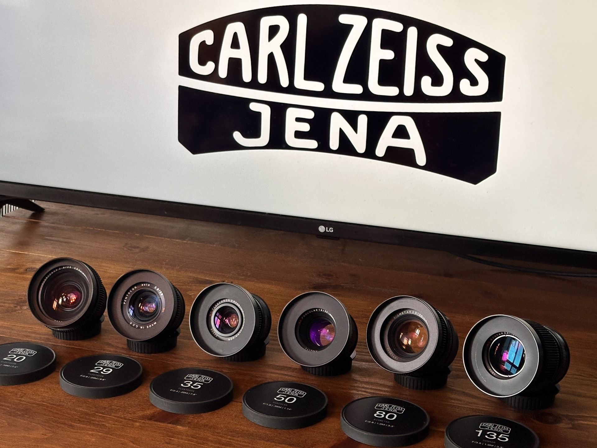 Carl Zeiss Jena Red MC Cine Mod Prime Lens Set