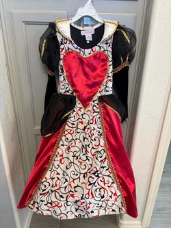Girl’s Disney’s Queen of Hearts Costume With Wig size 6