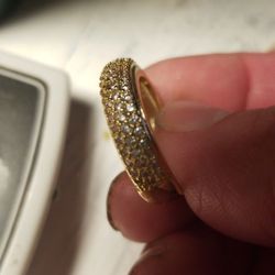 DIAMONDS ( Bella luce) set in 925 silver dipped in 14 carat gold