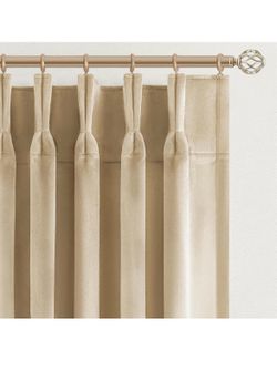 ✨ Drapenova Velvet Pinch Pleated Curtains – Set of 2 (New)