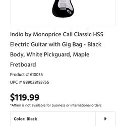 Indio By Mono Price Cali Classic Electric Guitar 