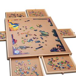 Puzzle Board With Drawers 