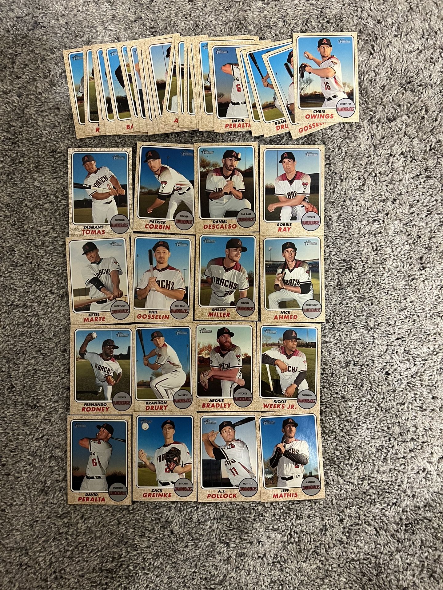 Retro diamondback topps baseball cards!