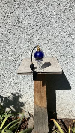 Vintage Blue Mirror Perfume Bottle