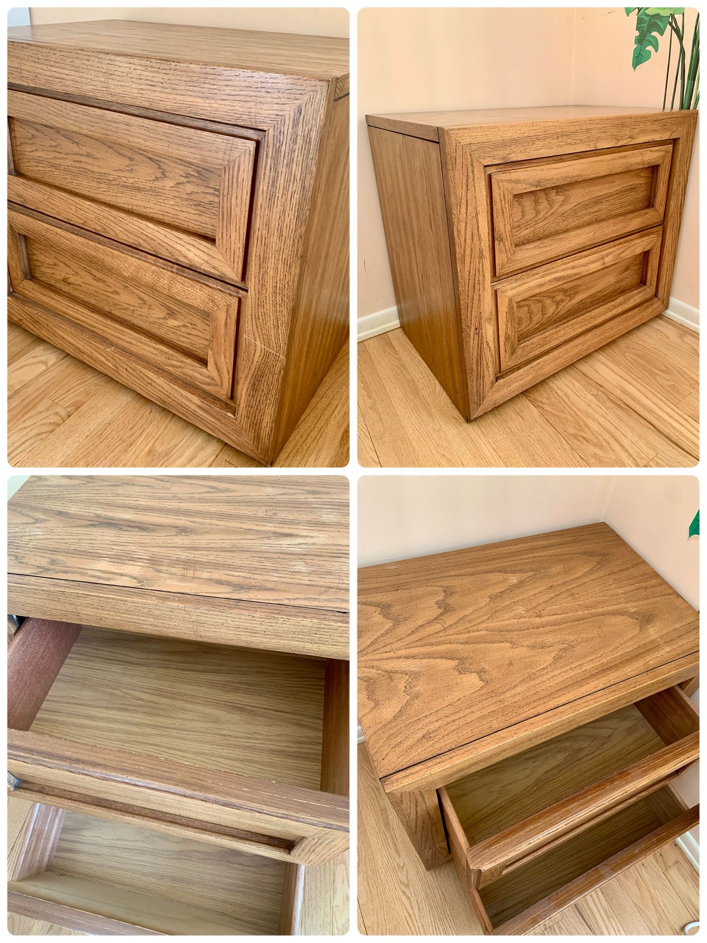 Set of 2 Two Drawers Vintage Thomasville Night Stands