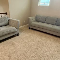2 Grey Sofas For Sale 