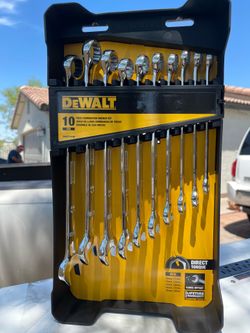 DEWALT DWMT72166 Combination Wrench Set, 10-Piece, Steel, Polished ($45 each)