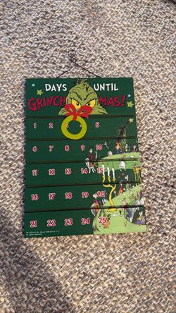 Grinch Wood calendar