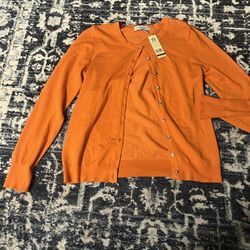 Orange Cardigan