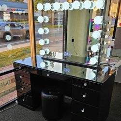 Black Friday Sale Vanity 9 Drawers W/ XL Hollywood Mirror $1099