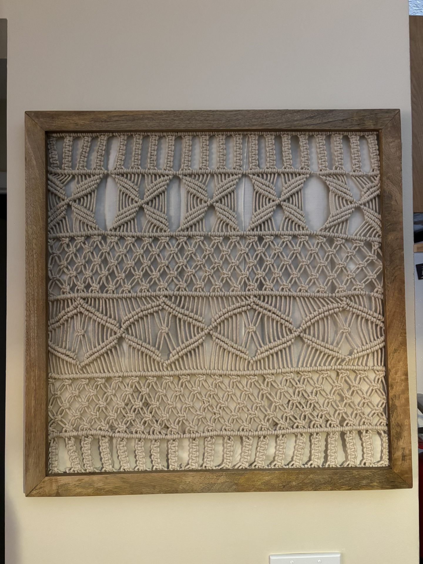 Yarn Art Piece Set Of Two With Wood Frame