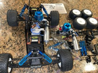 Vintage XTM X-Cellerator Nitro RC Car , With 2- XTM .18 Engines! Tires And Extras