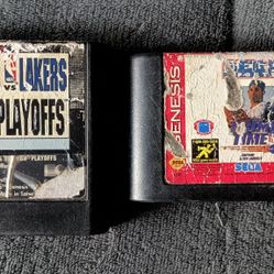 Deon Sanders and Lakers Vs Bulls Sega Genesis Games
