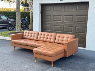 🛋️ Sectional Couch/Sofa - Leather - Camel - Delivery Available 🚛
