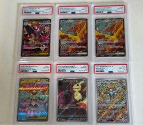 Pokemon cards PSA 10 slabs