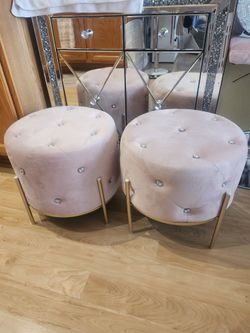 Pink Ottomans