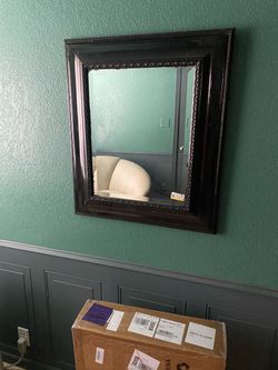Set of 2 black mirrors