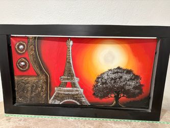 Eiffel Tower Framed Wall Art Painting
