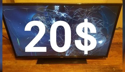 Sanyo 42in cracked screen tv 20$