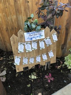 Wedding sign with stand and wedding sign