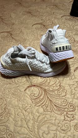 white NOBULL knit runner sneakers