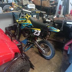 Kawasaki 80cc and KTM 65    550 ea firm good motors and Suspension. Tires are old bikes runs