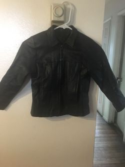 Girl size L leather jacket