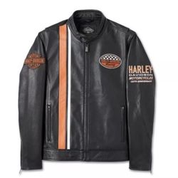 Harley Davidson 120th Anniversary Leather riding jacket brand new with tag!