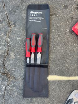 Snap-on SGHBF500A Instinct Soft Grip Handle 4-piece mixed file set.