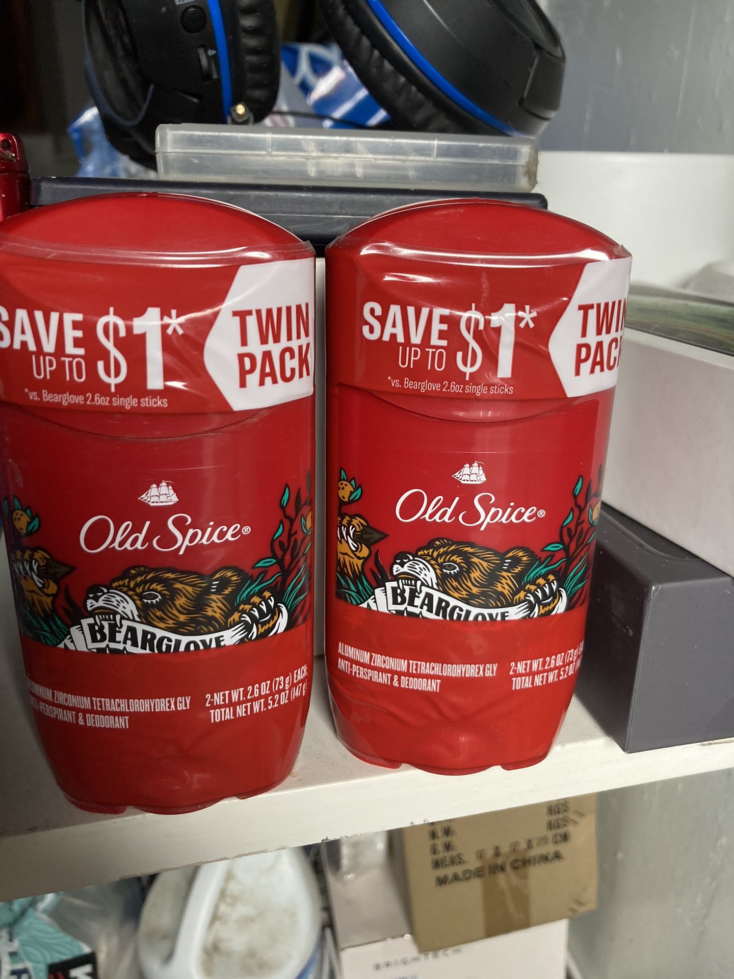 4 Old Spice Bear Glove Deodorant Sticks
