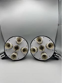 Fovitec StudioPRO 5‑Socket Light Heads (Pair) – Photography / Video Lighting