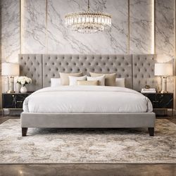 Grey Panel Bed 🩶🩶🩶 FAST DELIVERY!!!! 🚚 