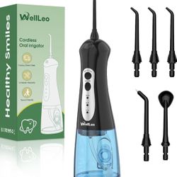 Water Flossers for Teeth, Portable Oral Irrigator Rechargeable Water Dental Flosser Pick with High Pressure 5 Jet Tips, IPX7 Travel Water Flossing for
