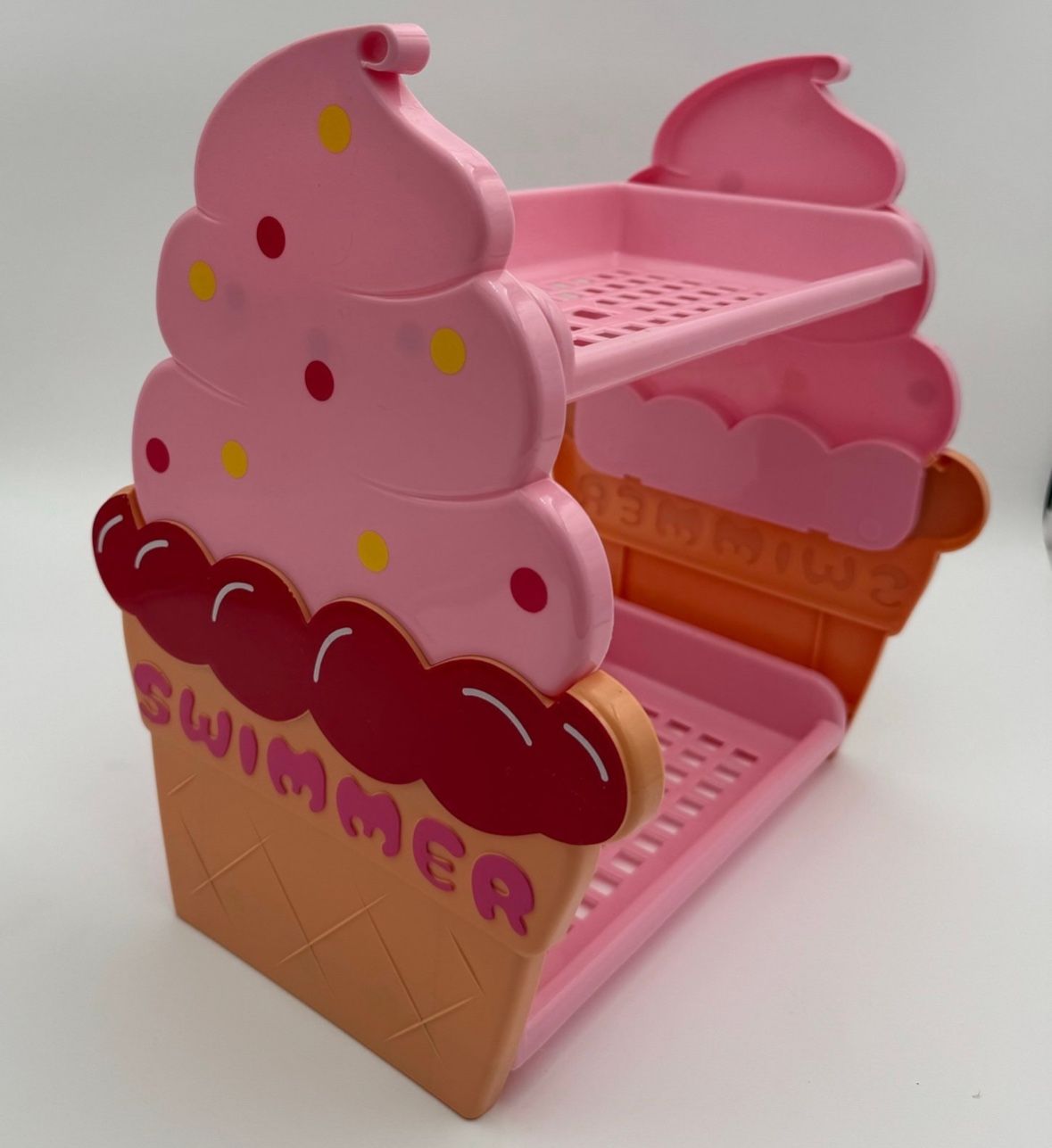 New SWIMMER Pink Double Layer Ice Cream Shelf