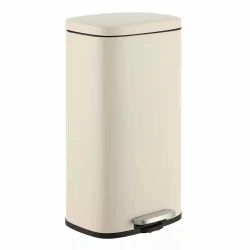 Curtis 8-Gal. Step-Open Trash Can, Limestone Beige