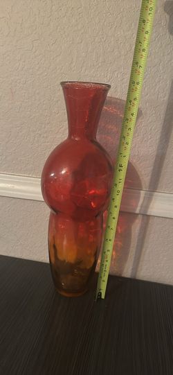 Glass vase.