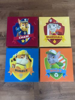 PAW Patrol Canvas Wall Art Set of 4