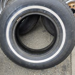 225/75r15  Thin Whitewall Tire