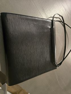 Flat Black Shoulder Bag