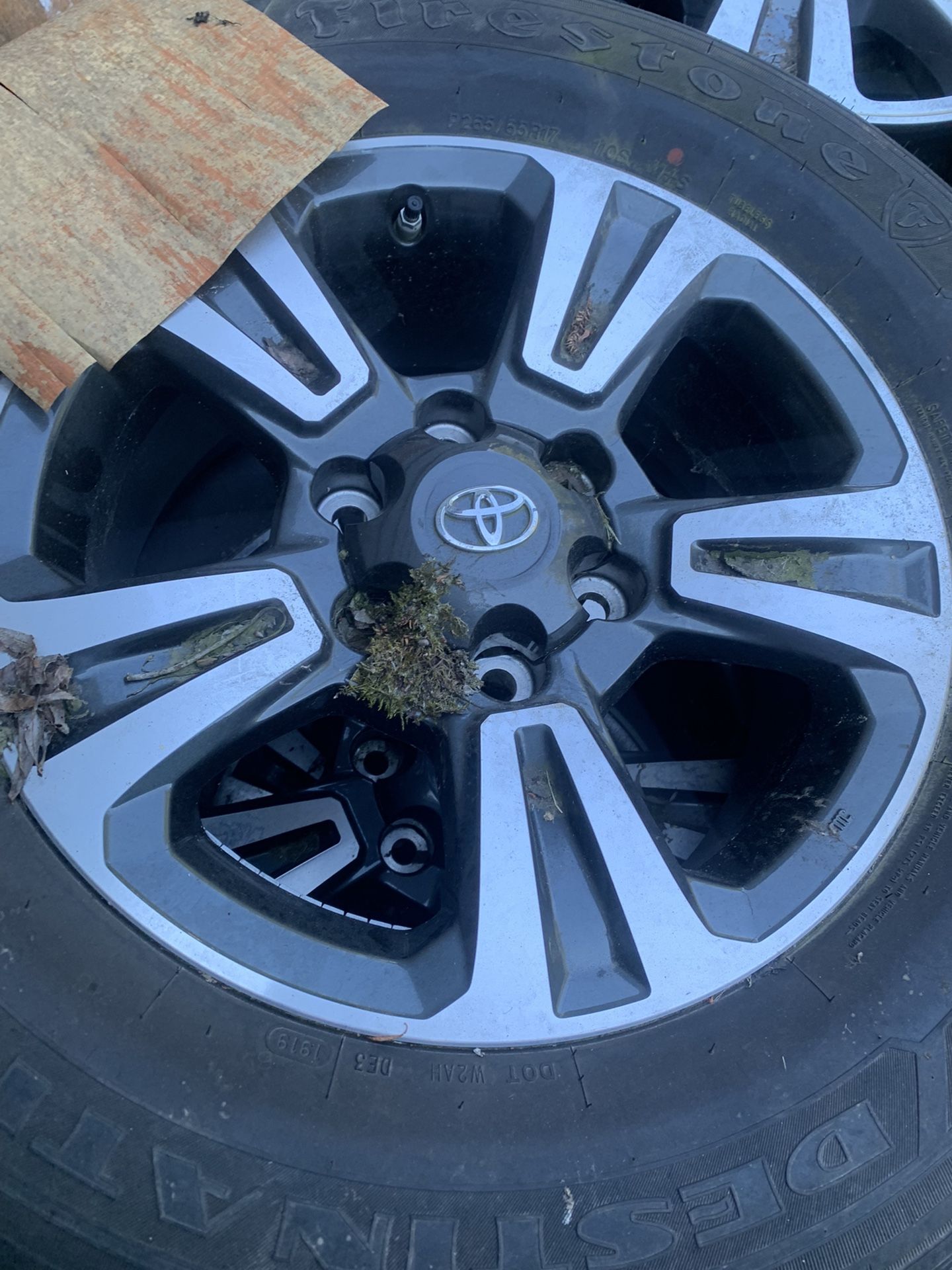 17” Toyota Tacoma Stock Rims And Firestone Tires