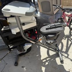 WorkFit Recumbent Exercise Bike with Work Desk – Great for Home Office