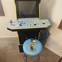 Arcade1Up The Simpsons Home Arcade with Riser & Stool