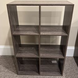 Bookcase and table